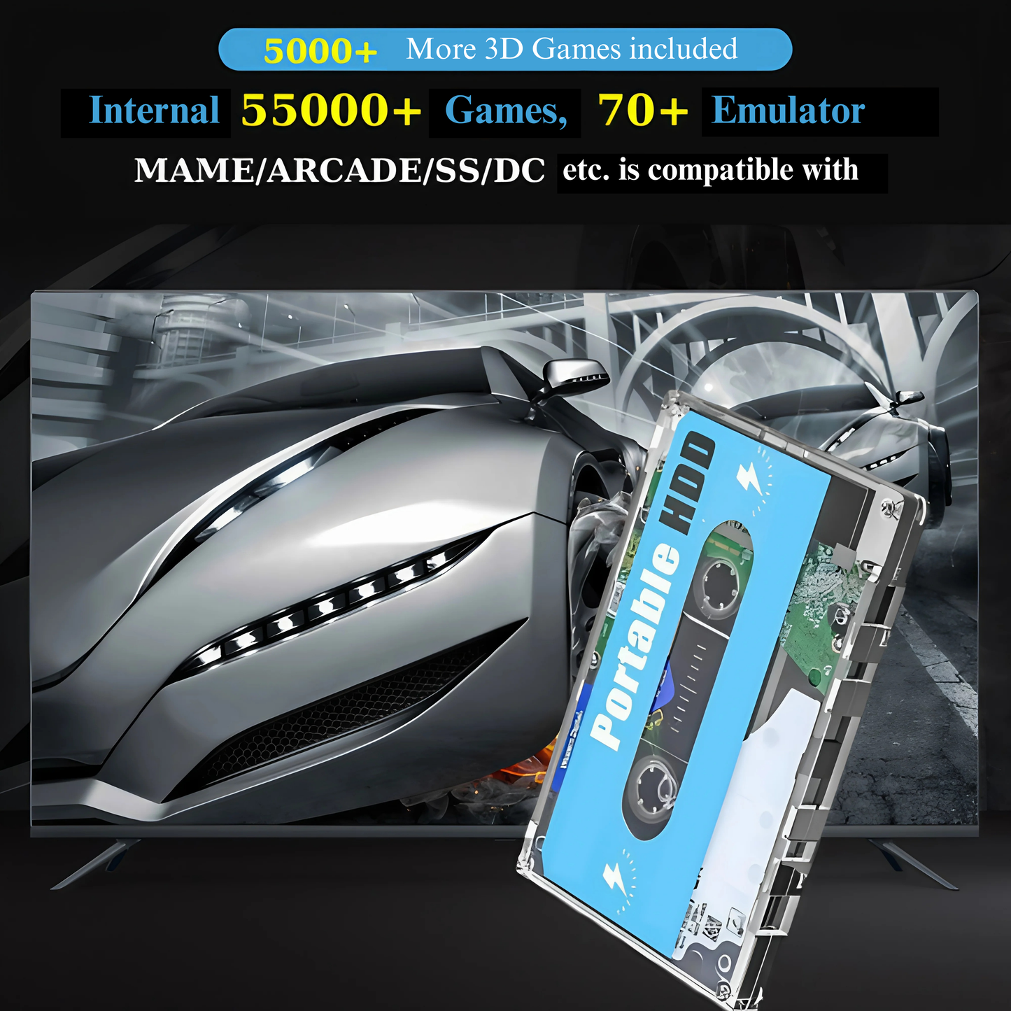 Pixora 55,000+ Portable Game Disc